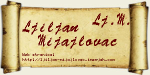 Ljiljan Mijajlovac vizit kartica